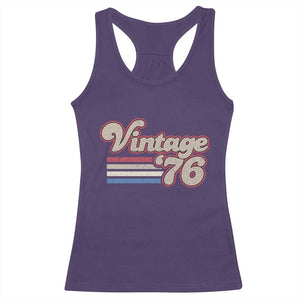 Vintage 50th Birthday Racerback Tank Top Retro 1976 50 Year Old Stripes TS10 Purple Print Your Wear