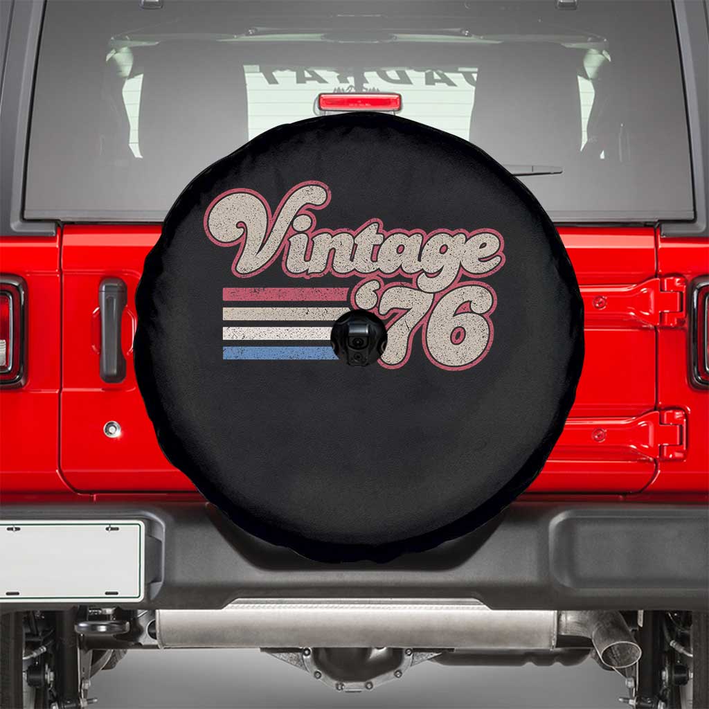 Vintage 50th Birthday Spare Tire Cover Retro 1976 50 Year Old Stripes TS10 Black Print Your Wear