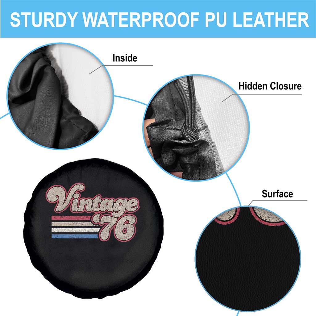 Vintage 50th Birthday Spare Tire Cover Retro 1976 50 Year Old Stripes TS10 Print Your Wear