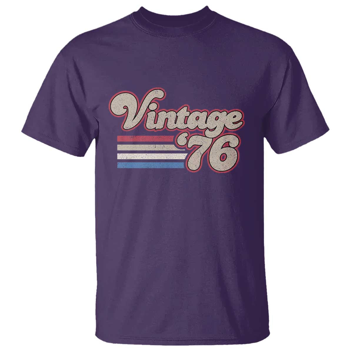 Vintage 50th Birthday T Shirt Retro 1976 50 Year Old Stripes TS10 Purple Print Your Wear