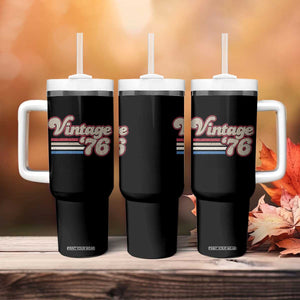 Vintage 50th Birthday Tumbler With Handle Retro 1976 50 Year Old Stripes TS10 Print Your Wear