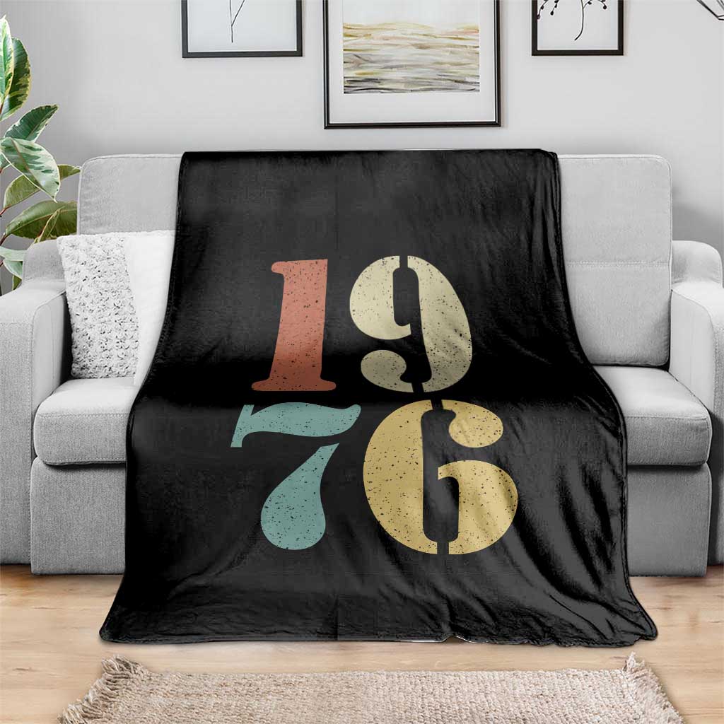 50th Birthday Throw Blanket Retro Vintage 1976 50 Year Old Gifts TS10 Print Your Wear