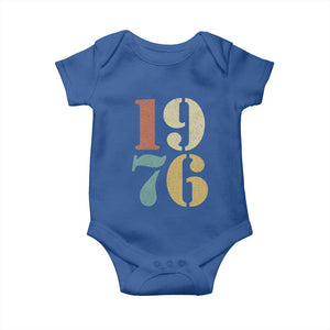 50th Birthday Baby Onesie Retro Vintage 1976 50 Year Old Gifts TS10 Royal Blue Print Your Wear
