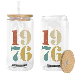 50th Birthday Glass Can Retro Vintage 1976 50 Year Old Gifts TS10 Print Your Wear