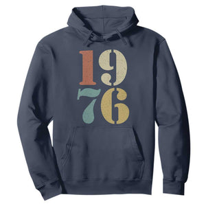 50th Birthday Hoodie Retro Vintage 1976 50 Year Old Gifts TS10 Navy Print Your Wear