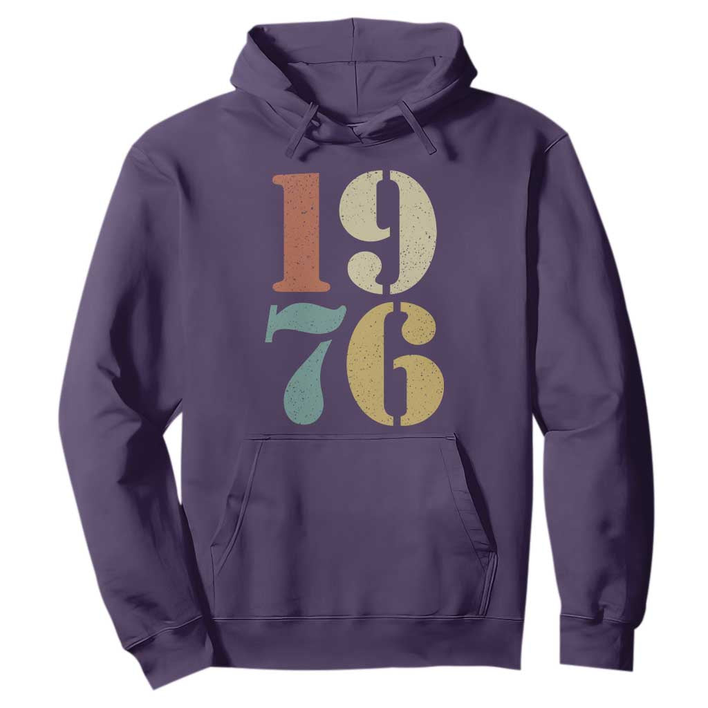 50th Birthday Hoodie Retro Vintage 1976 50 Year Old Gifts TS10 Purple Print Your Wear
