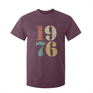 50th Birthday T Shirt For Kid Retro Vintage 1976 50 Year Old Gifts TS10 Maroon Print Your Wear