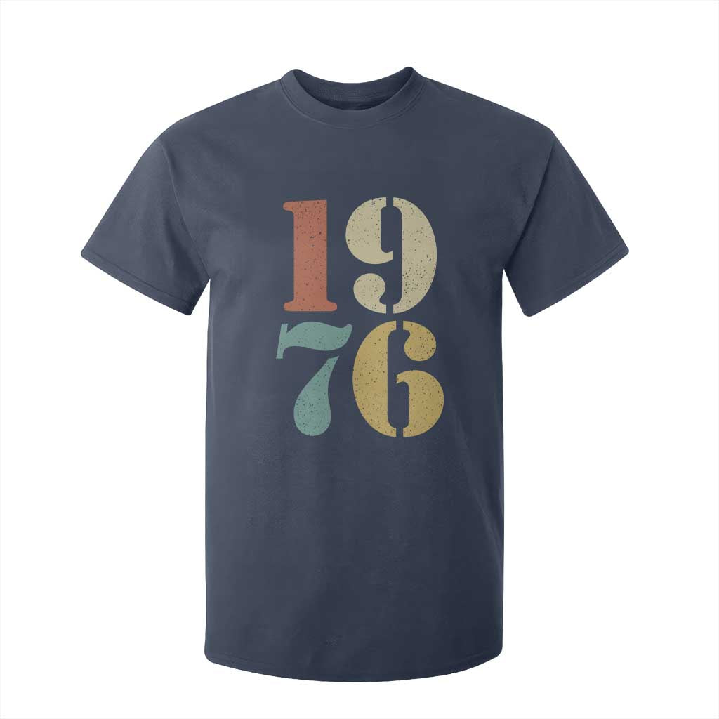 50th Birthday T Shirt For Kid Retro Vintage 1976 50 Year Old Gifts TS10 Navy Print Your Wear