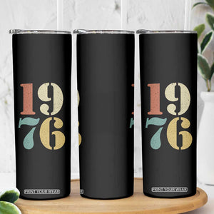 50th Birthday Skinny Tumbler Retro Vintage 1976 50 Year Old Gifts TS10 Print Your Wear