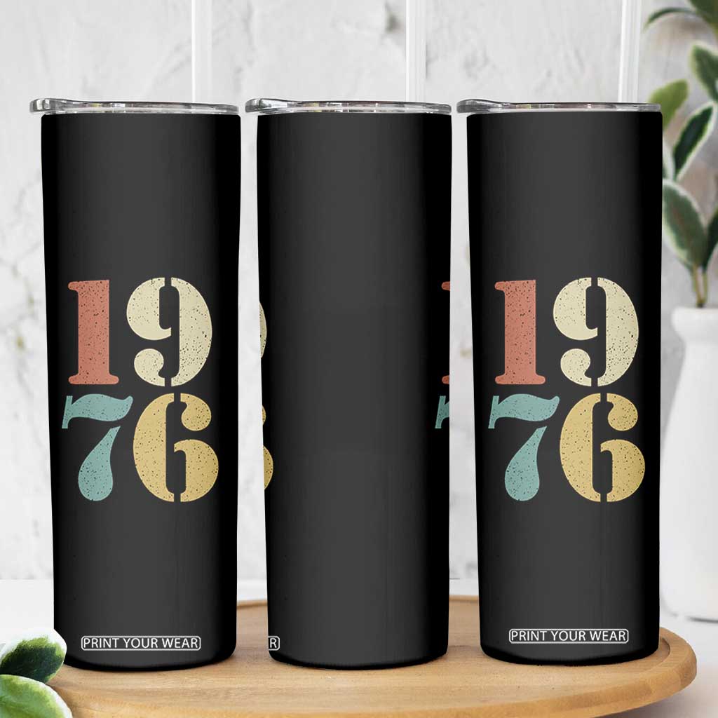 50th Birthday Skinny Tumbler Retro Vintage 1976 50 Year Old Gifts TS10 Print Your Wear