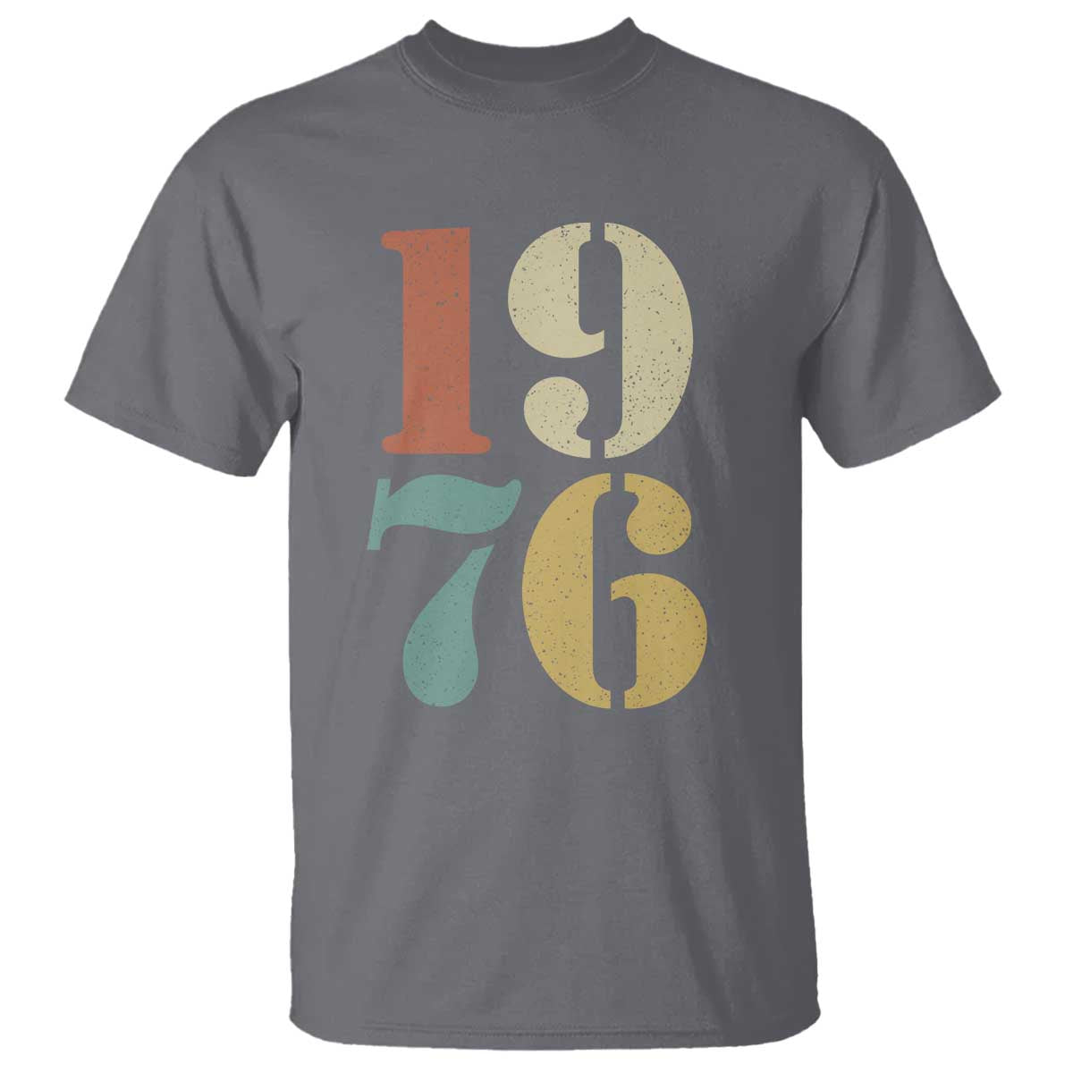 50th Birthday T Shirt Retro Vintage 1976 50 Year Old Gifts TS10 Charcoal Print Your Wear