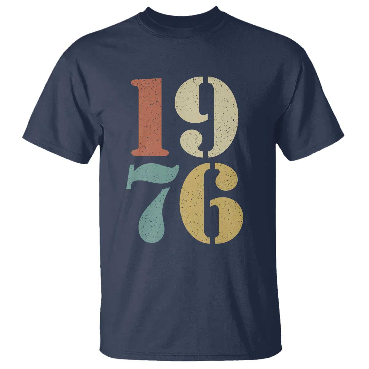 50th Birthday T Shirt Retro Vintage 1976 50 Year Old Gifts TS10 Navy Print Your Wear