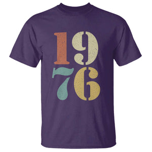 50th Birthday T Shirt Retro Vintage 1976 50 Year Old Gifts TS10 Purple Print Your Wear