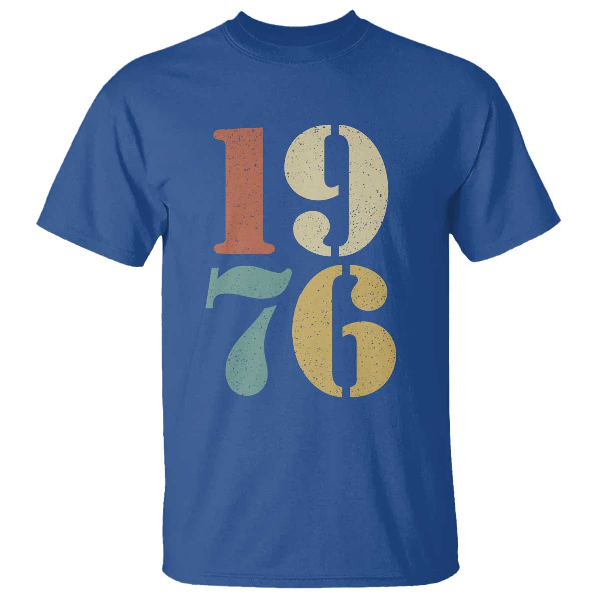 50th Birthday T Shirt Retro Vintage 1976 50 Year Old Gifts TS10 Royal Blue Print Your Wear