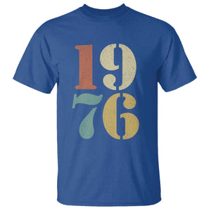 50th Birthday T Shirt Retro Vintage 1976 50 Year Old Gifts TS10 Royal Blue Print Your Wear