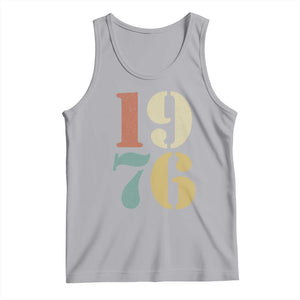 50th Birthday Tank Top Retro Vintage 1976 50 Year Old Gifts TS10 Athletic Heather Print Your Wear