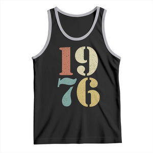 50th Birthday Tank Top Retro Vintage 1976 50 Year Old Gifts TS10 Black Athletic Heather Print Your Wear