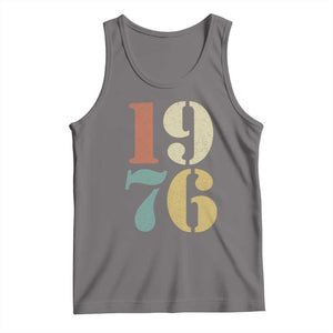 50th Birthday Tank Top Retro Vintage 1976 50 Year Old Gifts TS10 Deep Heather Print Your Wear