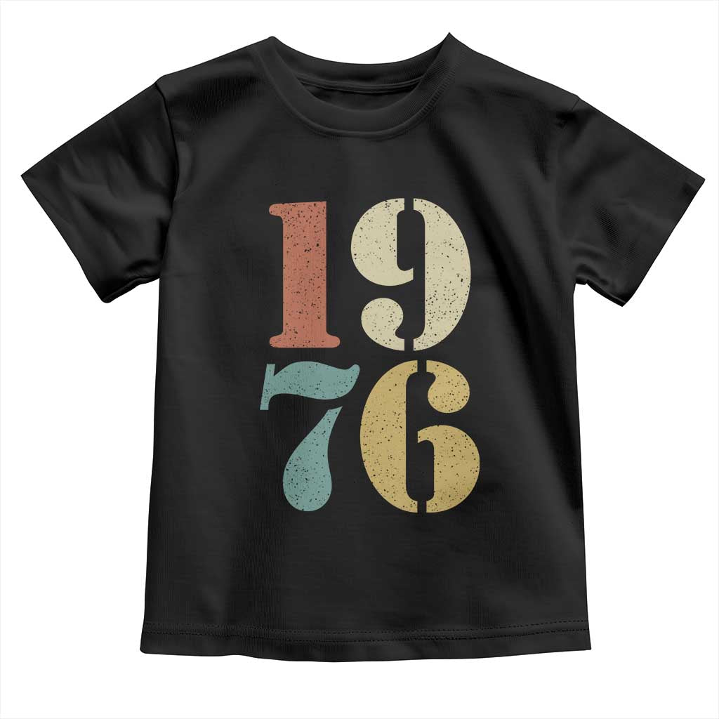 50th Birthday Toddler T Shirt Retro Vintage 1976 50 Year Old Gifts TS10 Black Print Your Wear