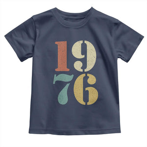 50th Birthday Toddler T Shirt Retro Vintage 1976 50 Year Old Gifts TS10 Navy Print Your Wear