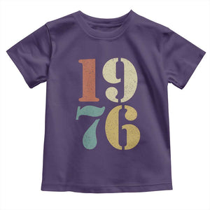 50th Birthday Toddler T Shirt Retro Vintage 1976 50 Year Old Gifts TS10 Purple Print Your Wear