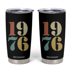 50th Birthday Tumbler Cup Retro Vintage 1976 50 Year Old Gifts TS10 Black Print Your Wear
