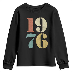 50th Birthday Youth Sweatshirt Retro Vintage 1976 50 Year Old Gifts TS10 Black Print Your Wear