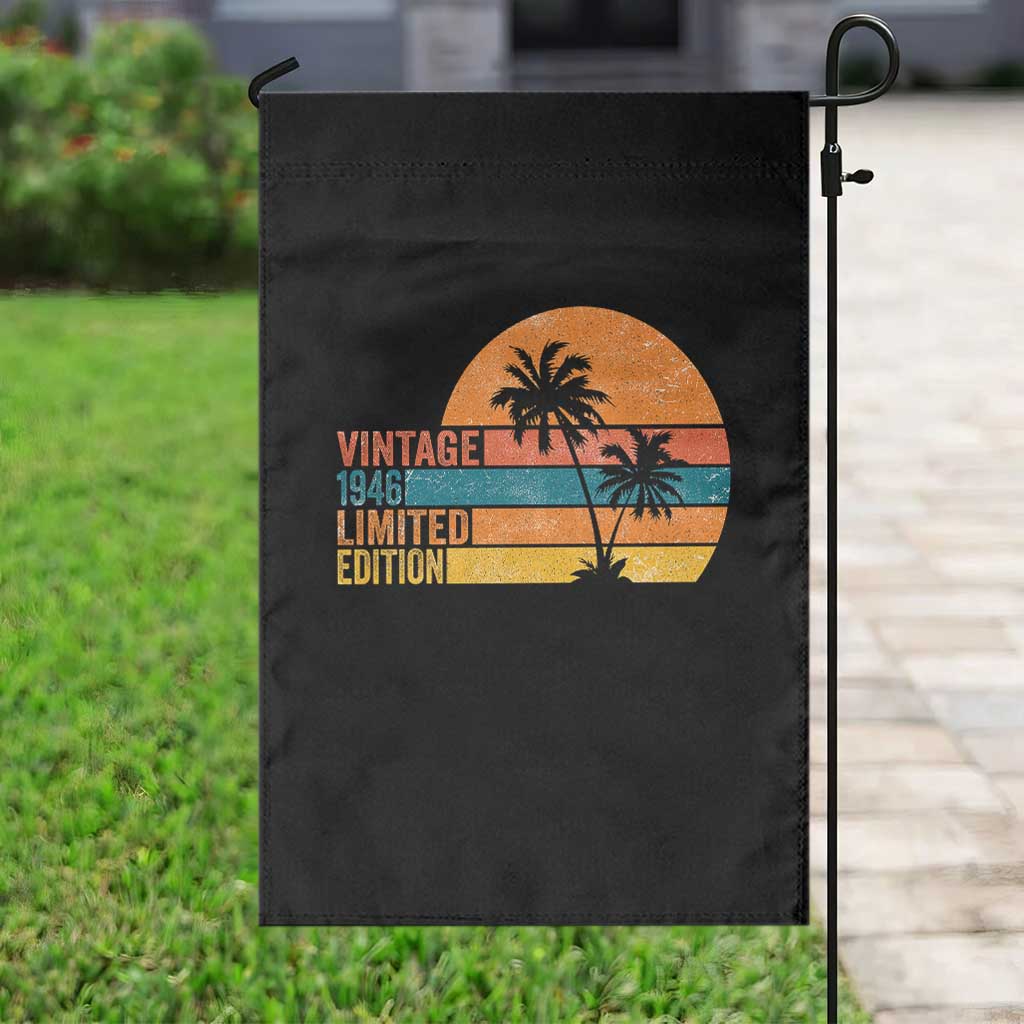 Vintage 1946 Limited Edition Garden Flag Retro Sunset 80th Birthday 80 Year Old Gifts TS10 Print Your Wear