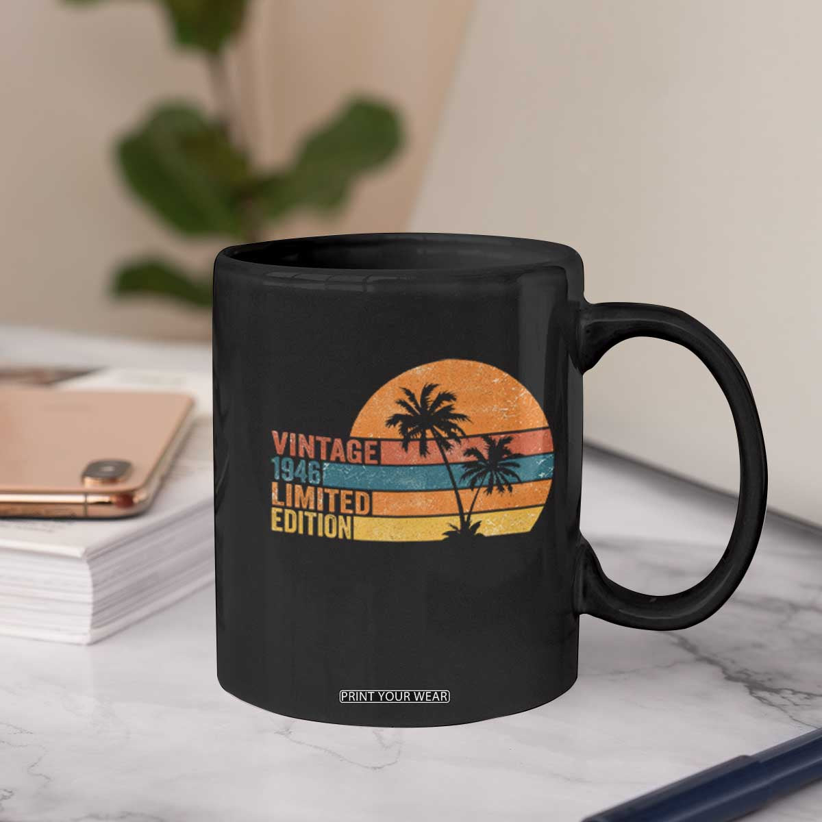 Vintage 1946 Limited Edition Coffee Mug Retro Sunset 80th Birthday 80 Year Old Gifts TS10 Print Your Wear
