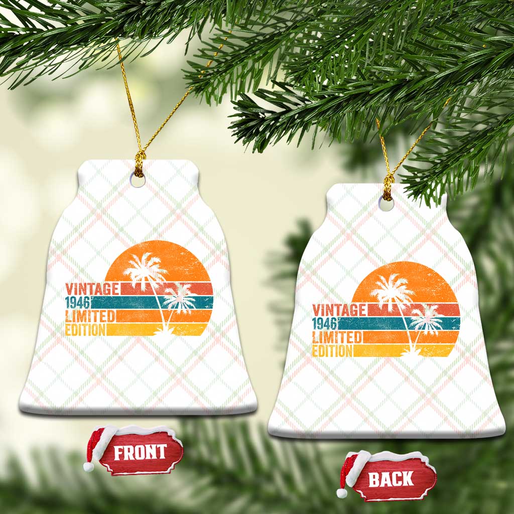 Vintage 1946 Limited Edition Ceramic Ornament Retro Sunset 80th Birthday 80 Year Old Gifts TS10 Print Your Wear