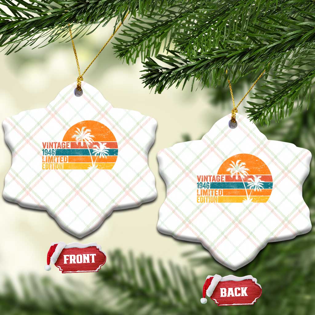 Vintage 1946 Limited Edition Ceramic Ornament Retro Sunset 80th Birthday 80 Year Old Gifts TS10 Print Your Wear