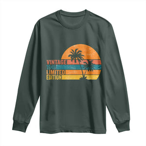 Vintage 1946 Limited Edition Long Sleeve Shirt Retro Sunset 80th Birthday 80 Year Old Gifts TS10 Dark Forest Green Print Your Wear