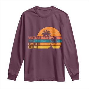 Vintage 1946 Limited Edition Long Sleeve Shirt Retro Sunset 80th Birthday 80 Year Old Gifts TS10 Maroon Print Your Wear