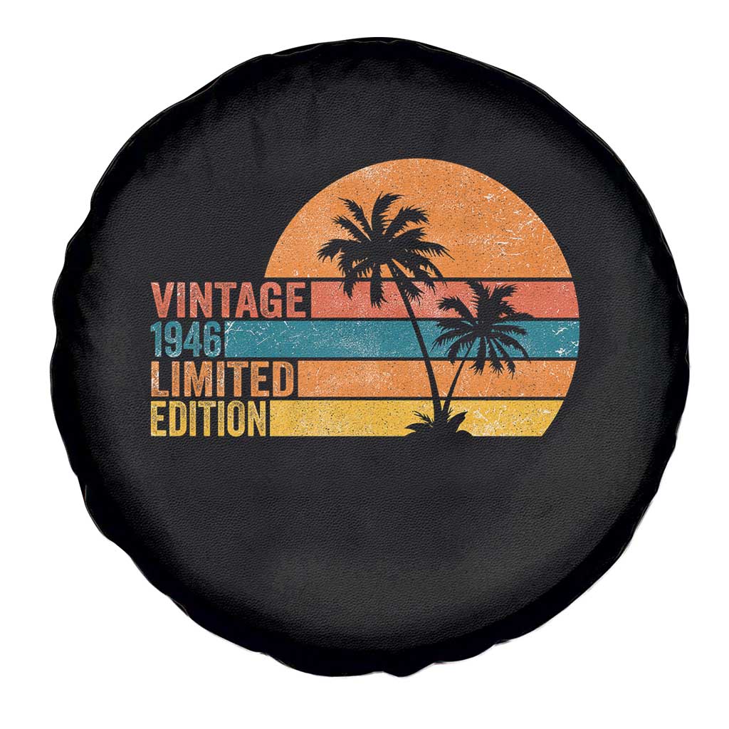 Vintage 1946 Limited Edition Spare Tire Cover Retro Sunset 80th Birthday 80 Year Old Gifts TS10 Print Your Wear