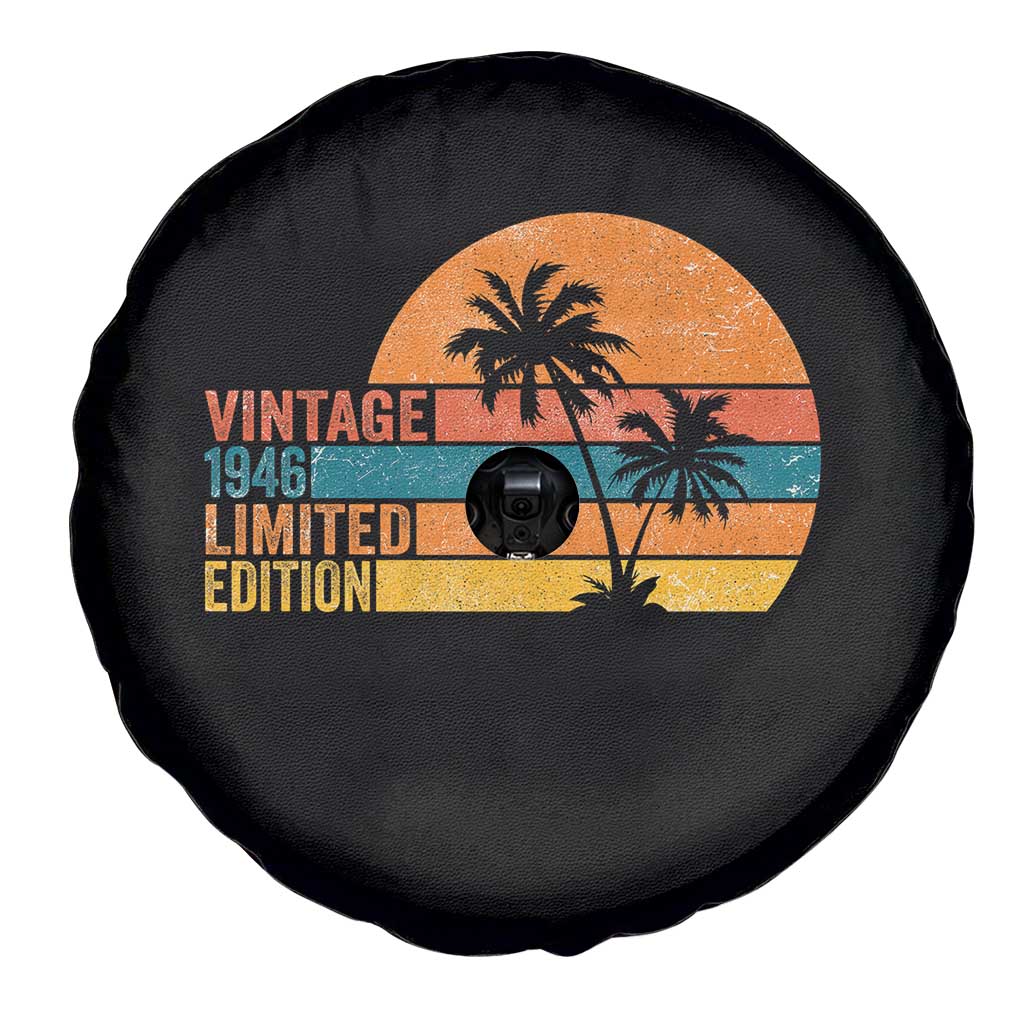 Vintage 1946 Limited Edition Spare Tire Cover Retro Sunset 80th Birthday 80 Year Old Gifts TS10 Print Your Wear