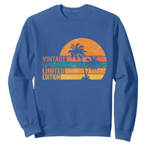 Vintage 1946 Limited Edition Sweatshirt Retro Sunset 80th Birthday 80 Year Old Gifts TS10 Royal Blue Print Your Wear