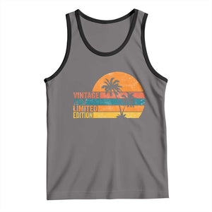 Vintage 1946 Limited Edition Tank Top Retro Sunset 80th Birthday 80 Year Old Gifts TS10 Deep Heather Black Print Your Wear