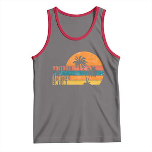Vintage 1946 Limited Edition Tank Top Retro Sunset 80th Birthday 80 Year Old Gifts TS10 Deep Heather Red Print Your Wear