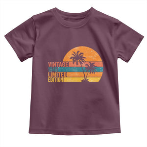 Vintage 1946 Limited Edition Toddler T Shirt Retro Sunset 80th Birthday 80 Year Old Gifts TS10 Maroon Print Your Wear