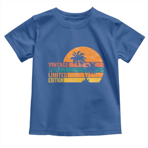 Vintage 1946 Limited Edition Toddler T Shirt Retro Sunset 80th Birthday 80 Year Old Gifts TS10 Royal Blue Print Your Wear