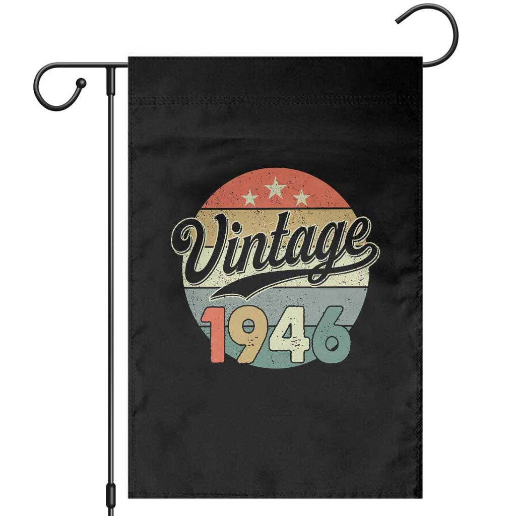 Vintage 1946 Garden Flag 80 Year Old 80th Birthday Gifts TS10 Black Print Your Wear