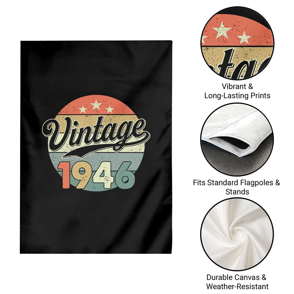 Vintage 1946 Garden Flag 80 Year Old 80th Birthday Gifts TS10 Print Your Wear