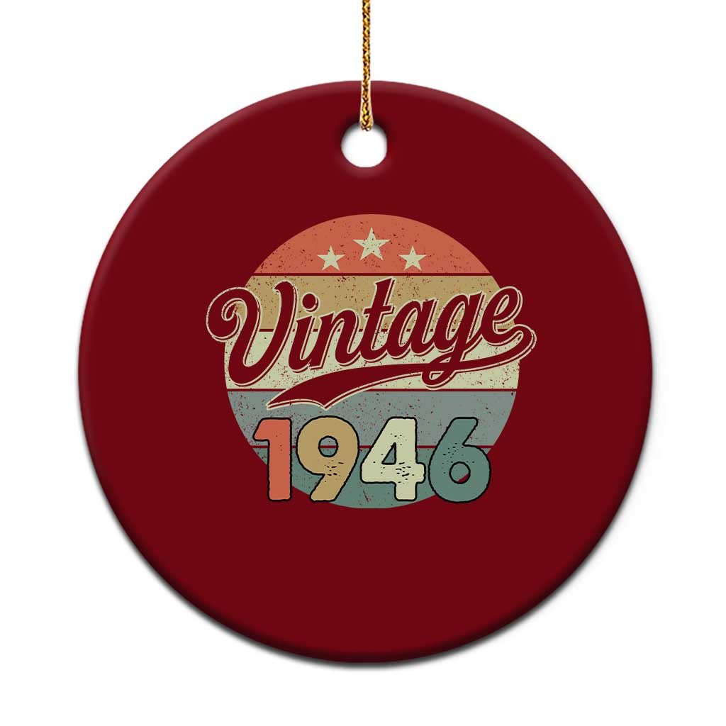 Vintage 1946 Ceramic Ornament 80 Year Old 80th Birthday Gifts TS10 1pc Red Print Your Wear