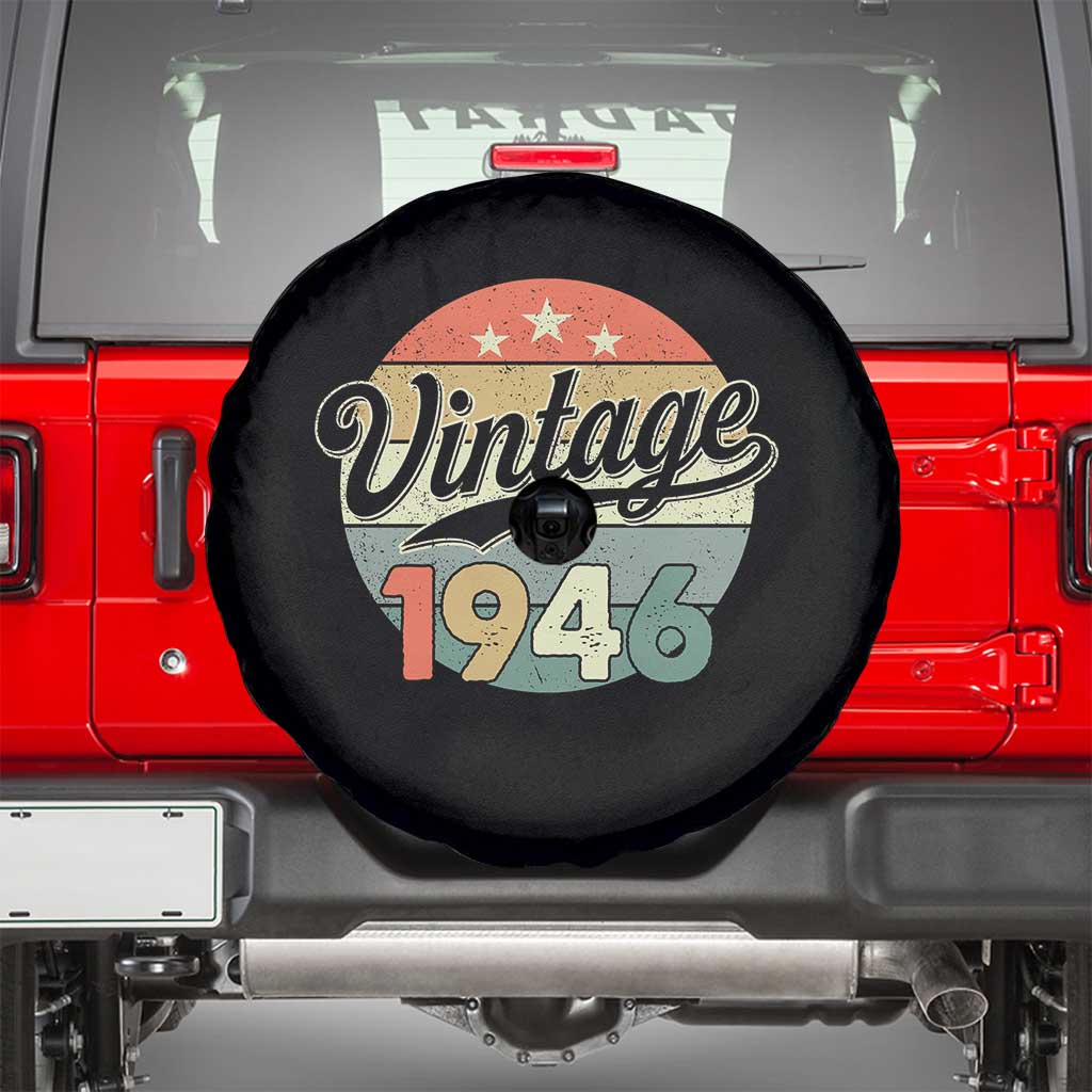 Vintage 1946 Spare Tire Cover 80 Year Old 80th Birthday Gifts TS10 Black Print Your Wear