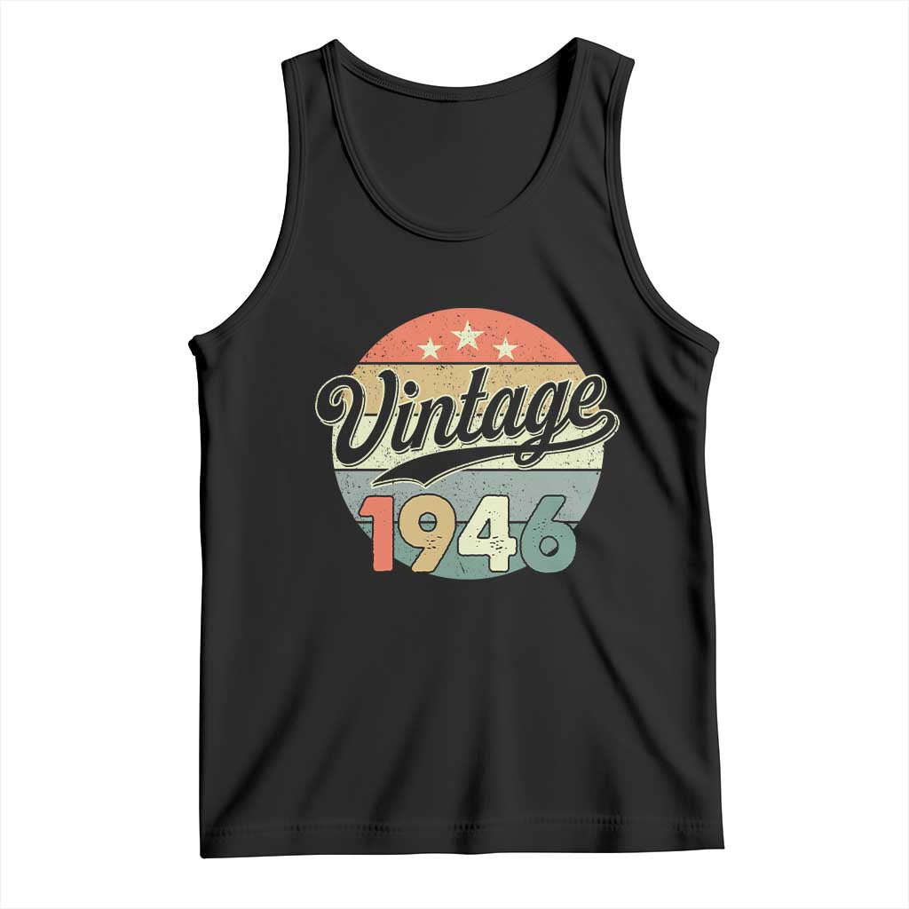 Vintage 1946 Tank Top 80 Year Old 80th Birthday Gifts TS10 Black Print Your Wear