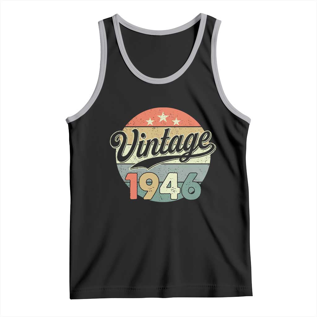 Vintage 1946 Tank Top 80 Year Old 80th Birthday Gifts TS10 Black Athletic Heather Print Your Wear