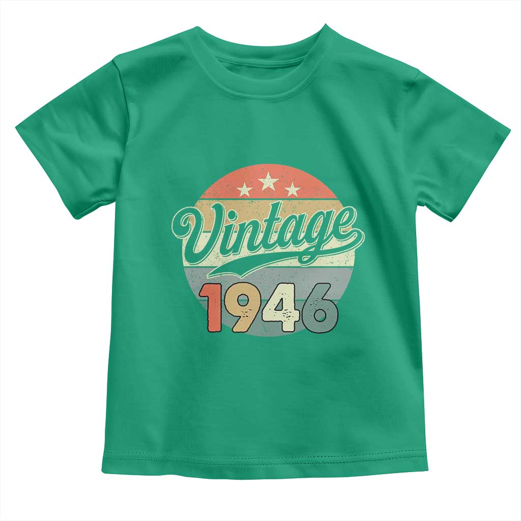 Vintage 1946 Toddler T Shirt 80 Year Old 80th Birthday Gifts TS10 Irish Green Print Your Wear