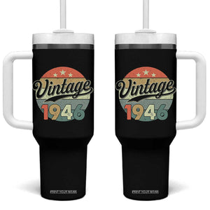 Vintage 1946 Tumbler With Handle 80 Year Old 80th Birthday Gifts TS10 One Size: 40 oz Black Print Your Wear