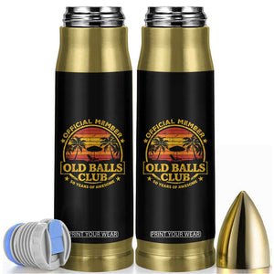 Funny 50th Birthday Bullet Tumbler Retro Old Balls Club Gag Gift TS10 Black Print Your Wear