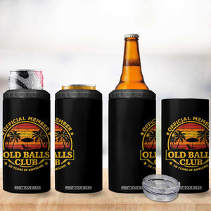 Funny 50th Birthday 4 in 1 Can Cooler Tumbler Retro Old Balls Club Gag Gift TS10 Print Your Wear